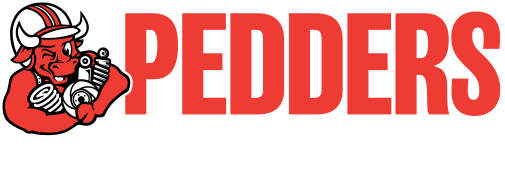 PED0001 Pedders LOGO Brakes Suspension REV Humm1