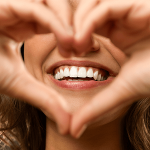 Beautiful woman smile, teeth whitening