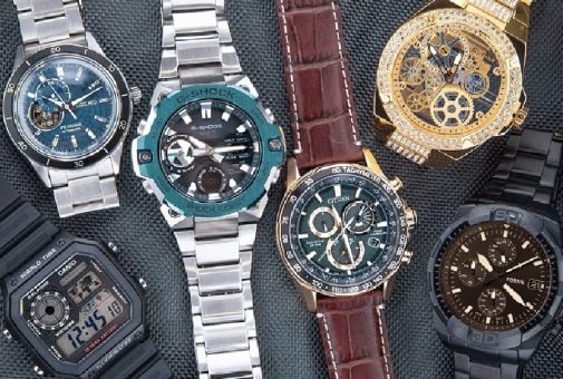 A collection of traditional watches, old school watches and modern watches